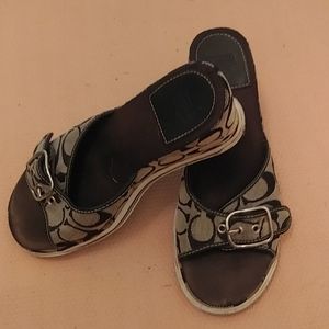 SOLD!! Coach "Alyssa" wedge sandals